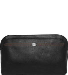 Черная косметичка из натуральной кожи Sergio Belotti