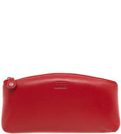 Красная кожаная косметичка Mano