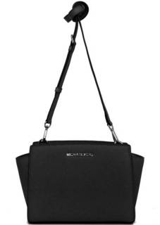 Кожаная сумка с серебристой фурнитурой Michael Michael Kors