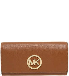 Кожаный кошелек с логотипом бренда Michael Michael Kors