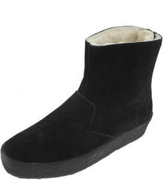 Черные утепленные полусапоги Clarks
