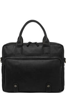 Черная сумка на молнии из натуральной кожи Gianni Conti