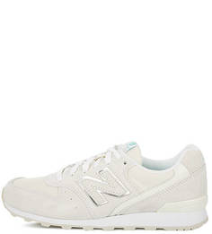 Замшевые кроссовки с текстильными вставками New Balance