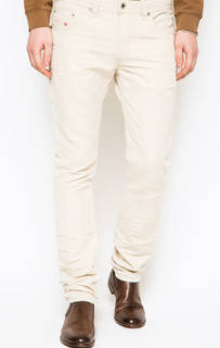 Зауженные джинсы молочного цвета Diesel