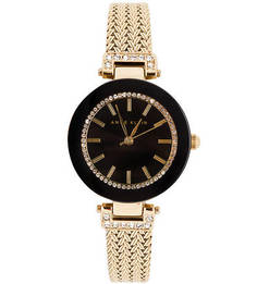 Часы круглой формы с металлическим браслетом Anne Klein