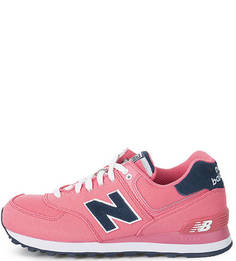 Розовые текстильные кроссовки New Balance