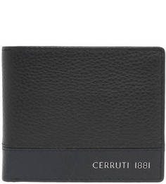 Черное портмоне из натуральной кожи Cerruti 1881