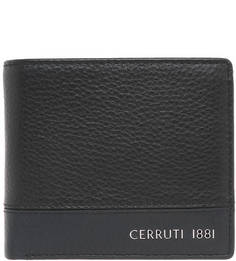 Черное кожаное портмоне Cerruti 1881