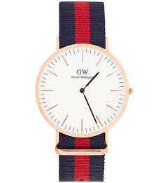 Часы с текстильным ремешком в полоску Daniel Wellington