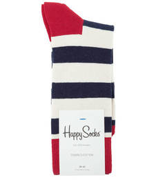 Хлопковые носки в полоску Happy Socks