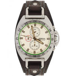 Часы с циферблатом круглой формы Fossil
