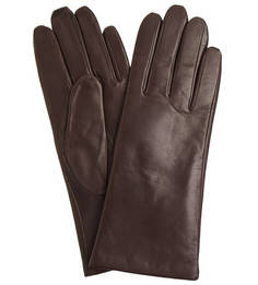 Кожаные перчатки с шерстяной подкладкой Eleganzza