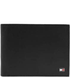 Черное портмоне из натуральной кожи Tommy Hilfiger