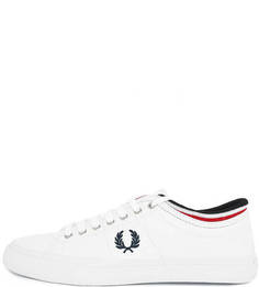 Белые текстильные кеды Fred Perry