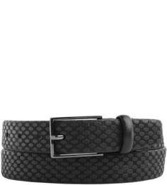 Черный ремень из натуральной кожи Strellson