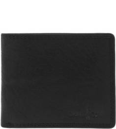 Черное портмоне из натуральной кожи Gianni Conti