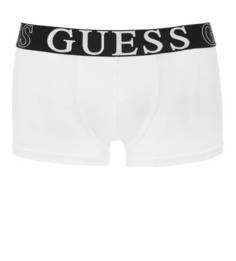 Белые трусы-боксеры с контрастной резинкой Guess
