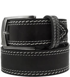 Ремень из натуральной кожи черного цвета Sergio Belotti