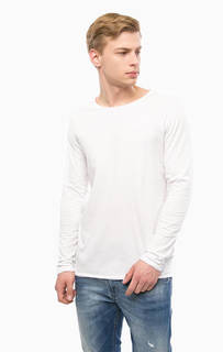 Белая футболка из хлопка с длинными рукавами Drykorn