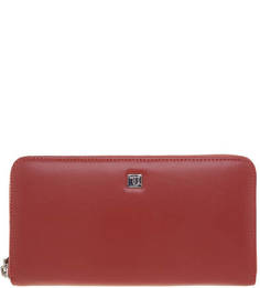 Красный кошелек на молнии Trussardi Jeans
