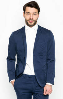 Синий пиджак из хлопка Strellson