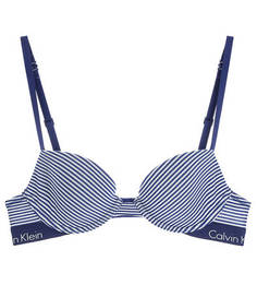 Хлопковый бюстгальтер в полоску Calvin Klein