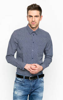 Синяя рубашка в горошек Gaudi