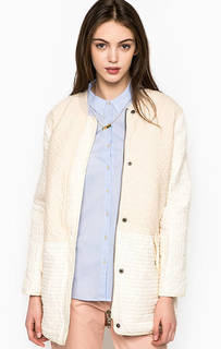 Удлиненная бежевая куртка Maison Scotch