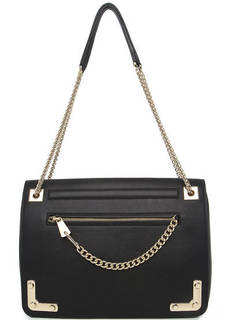 Черная кожаная сумка через плечо Furla