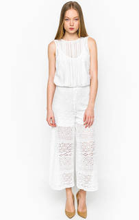 Ажурный белый комбинезон Pinko