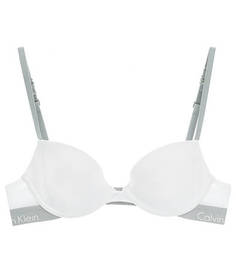 Белый хлопковый бюстгальтер Calvin Klein