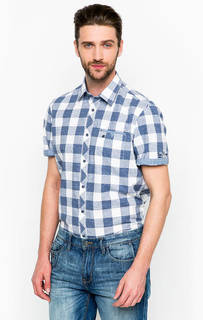 Синяя рубашка в клетку Lerros
