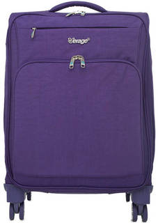 Фиолетовый текстильный чемодан на колесах Verage