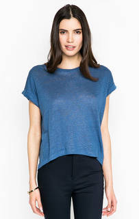 Льняной джемпер синего цвета Drykorn