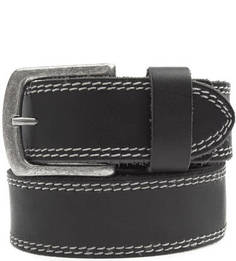 Черный ремень из натуральной кожи Sergio Belotti