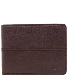 Коричневое кожаное портмоне Gianni Conti