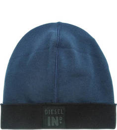 Синяя хлопковая шапка Diesel