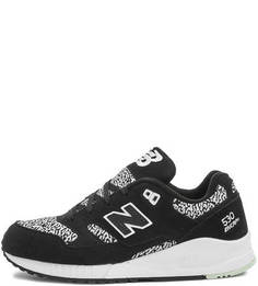 Кроссовки из замши и текстиля New Balance