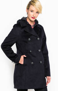 Синее демисезонное пальто из полиэстера Gas