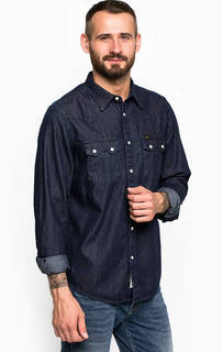 Темно-синяя рубашка из денима Lee