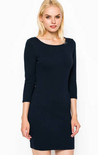 Синее платье с рукавами 3/4 Tom Tailor Denim