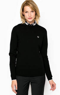 Джемпер из тонкой шерсти с круглым вырезом Fred Perry
