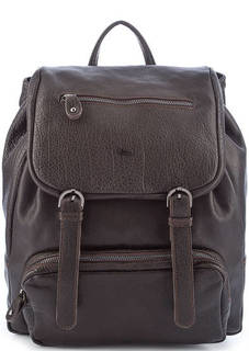 Темно-коричневый рюкзак из фактурной кожи Bruno Rossi