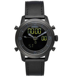 Кварцевые часы с электронными функциями Fossil