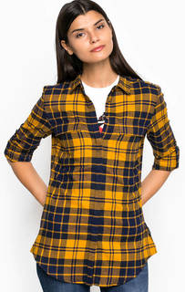 Хлопковая приталенная рубашка с карманами Barbour