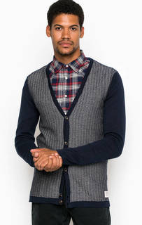 Синий хлопковый кардиган на пуговицах Tom Tailor Denim