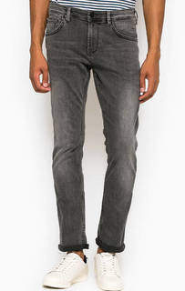 Зауженные серые джинсы с низкой посадкой Tom Tailor Denim