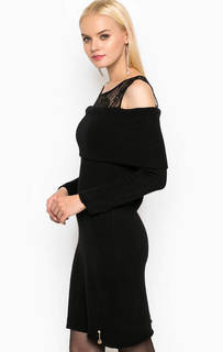 Черное платье с кружевной кокеткой Relish