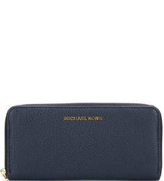 Синий кожаный кошелек Michael Michael Kors