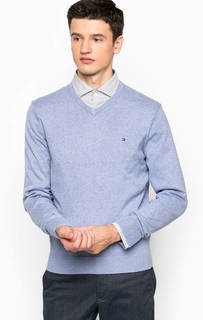 Хлопковый джемпер с V-образным вырезом Tommy Hilfiger